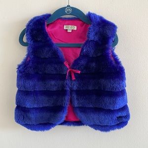 KENZO kids faux fur vest